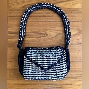 Retro Pull-tab Purse, Handmade Recycled Aluminum Pop Top Bag Excellent Condition